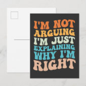 自分が正しい理由を説明しているだけではない インビテーションポストカード (正面/裏面)