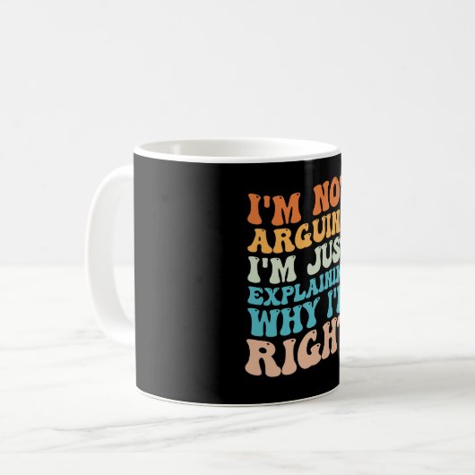 自分が正しい理由を説明しているだけではない コーヒーマグカップ (正面左)