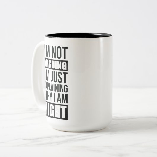 自分が正しい理由を説明するだけではない ツートーンマグカップ (正面左)