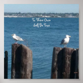 自分が真実であることを自分に認める二羽のカモメ ポスター