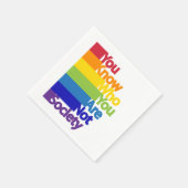 自分が社会ではない人を知っている スタンダードカクテルナプキン (角)