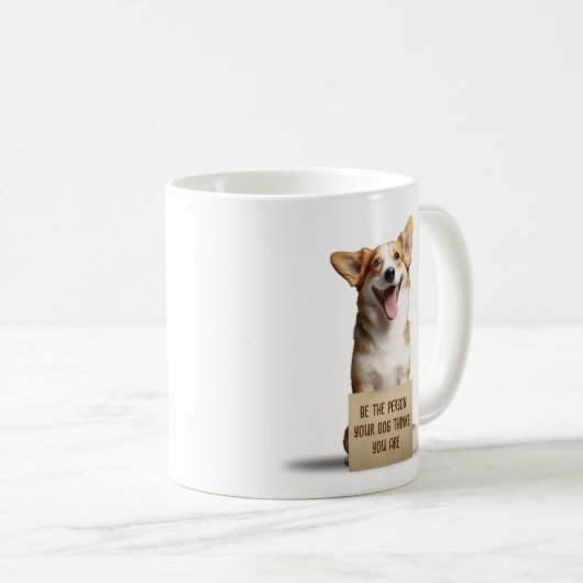 自分が自分の犬である考え人をミームすおもしろいる コーヒーマグカップ (正面右)
