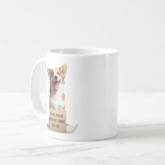 自分が自分の犬である考え人をミームすおもしろいる コーヒーマグカップ (正面左)