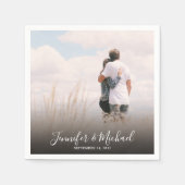 自分たちのウェディングフォトをオリジナルで作成しよう スタンダードカクテルナプキン (正面)