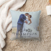 自分たちのカップル写真を作ろう Mr. & Mrs. の名前を追加 クッション (ブランケット)