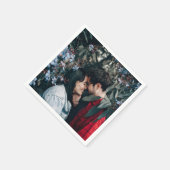 自分たちのカップル写真を作成 スタンダードカクテルナプキン (角)
