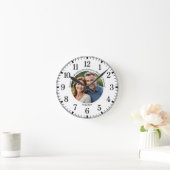 自分たちのカップル写真を追加 15周年 結婚記念日 ラウンド壁時計 (ホーム)