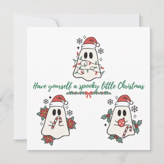 自分たちのクリスマスを少し怖く楽しんで 招待状 (正面)