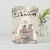 自分たちの写真を使ったフェードウェディング招待状 招待状 (スタンド正面)