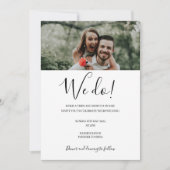 自分たちの写真を使ったモダンな結婚式の招待状を承ります 招待状 (正面)