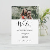 自分たちの写真を使ったモダンな結婚式の招待状を承ります 招待状 (スタンド正面)