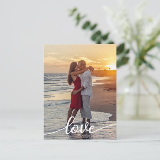 自分たちの愛を創造しよう ロマンチックなカップルフォト ポストカード (スタンド正面)