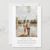 自分たちの4枚の写真を追加したエレガントな結婚式の秘密の挙式を追加 招待状 (裏面)
