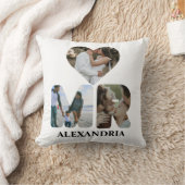 自分たちのMr. and Mrs. フォトを作成 - カップルのマッチング写真 クッション (ブランケット)