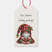 自分だけのあくびが止まらないクリスマスのプレイドの小人を創造しよう ギフトタグ (裏面)