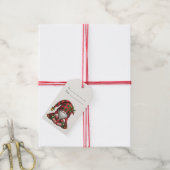 自分だけのあくびが止まらないクリスマスのプレイドの小人を創造しよう ギフトタグ (より糸付き)