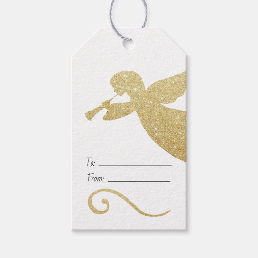 自分だけのきらきら輝く金の天使を作ろう ギフトタグ (正面)