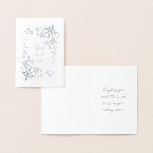 自分だけのきれいな銀の雪の結晶を作ろう 箔カード (ディスプレー)