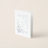 自分だけのきれいな銀の雪の結晶を作ろう 箔カード (正面)