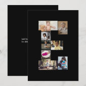 自分だけのアルファベットのE写真コラージュをデザインしよう シーズンカード (正面/裏面)