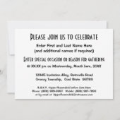 自分だけのオリジナルアートを作成または写真をアップロード 招待状 (裏面)