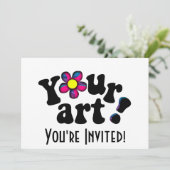 自分だけのオリジナルアートワークまたは写真を作成 招待状 (スタンド正面)