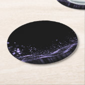 自分だけのオリジナルグリッターリボン 紫を作成 ラウンドペーパーコースター (アングル)