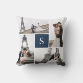 自分だけのオリジナルモノグラム5枚写真コラージュを作成 クッション (正面)