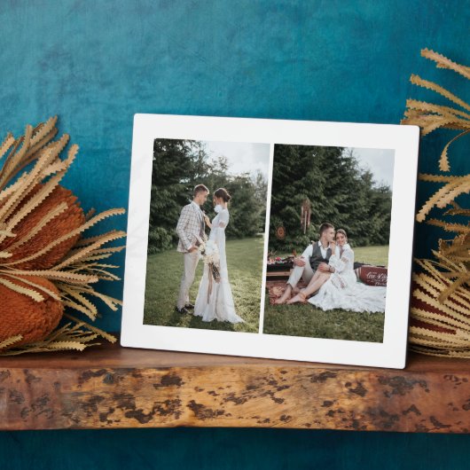 自分だけのオリジナル2枚の写真コラージュを追加 フォトプラーク (側面)