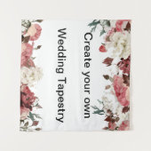 自分だけのオリジナル - ウェディング タペストリーを作成 タペストリー (正面(横))