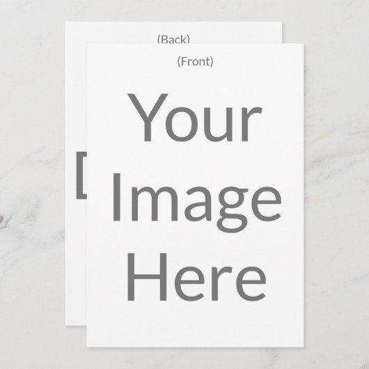 自分だけのオリジナル 5" x 7" マットフロント&バックを作成 招待状 (正面/裏面)