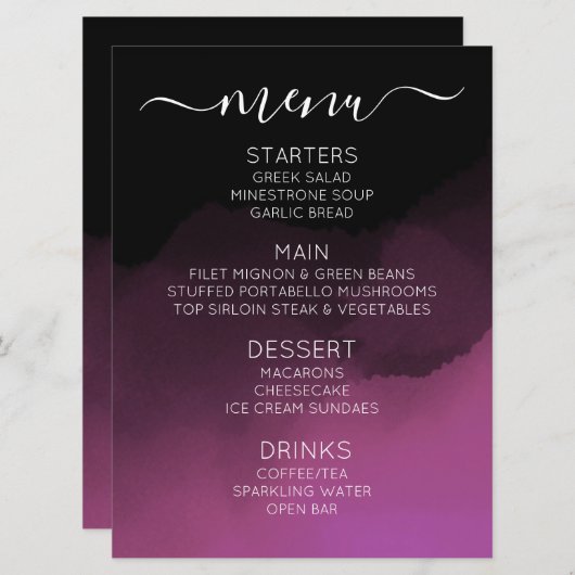 自分だけのカスタムダークカラーオンブレを作成 メニュー (正面/裏面)