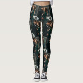自分だけのカスタムデザインがプリントされたユニークなレギンス レギンス (正面)