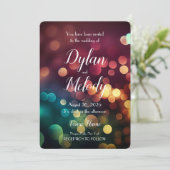 自分だけのカスタム秋の虹ボケウェディングを作成 招待状 (スタンド正面)