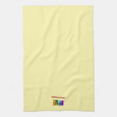 自分だけのカフェ コーヒーショップ イエロー キッチンタオル (縦)
