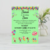 自分だけのカラフルな誕生日パーティーの招待状を作成 招待状 (スタンド正面)