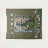 自分だけのカレッジゲームスターレオパードタイガーTシャツを作成 タペストリー (正面(横))