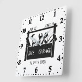 自分だけのガレージ スクエア壁時計 (傾斜)