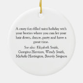 自分だけのガールズウィークエンドの定義 セラミックオーナメント (裏面)