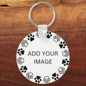自分だけのキーチェーン 犬の足跡フレームをデザインしよう キーホルダー (正面)