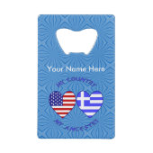 自分だけのギリシャ・アメリカ国籍 クレジットカード栓抜き (正面)