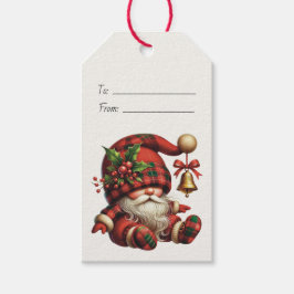 自分だけのクリスマスプレイドのノームサンタを作ろう ギフトタグ