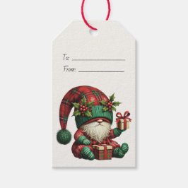 自分だけのクリスマスプレイドのノームパジャマを作ろう ギフトタグ