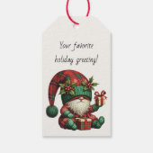 自分だけのクリスマスプレイドのノームパジャマを作ろう ギフトタグ (裏面)