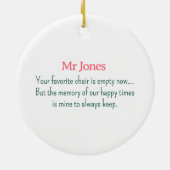 自分だけのクリスマス猫メモリアルを作成 セラミックオーナメント (裏面)