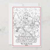 自分だけのクリスマス雪だるまを色付けしよう シーズンカード (正面)