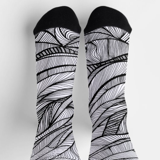 自分だけのクルーソックスをカラフルに: 色ぬりアクティビティが楽しい ソックス (上部)