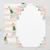 自分だけのゲームシャンパンフラワーパーティーを作ろう 招待状 (正面/裏面)