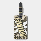 自分だけのコミックブックポップアート マイン! ヴィンテージ ラゲッジタグ (正面縦)