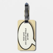 自分だけのコミックブックポップアート マイン! ヴィンテージ ラゲッジタグ (裏面縦)